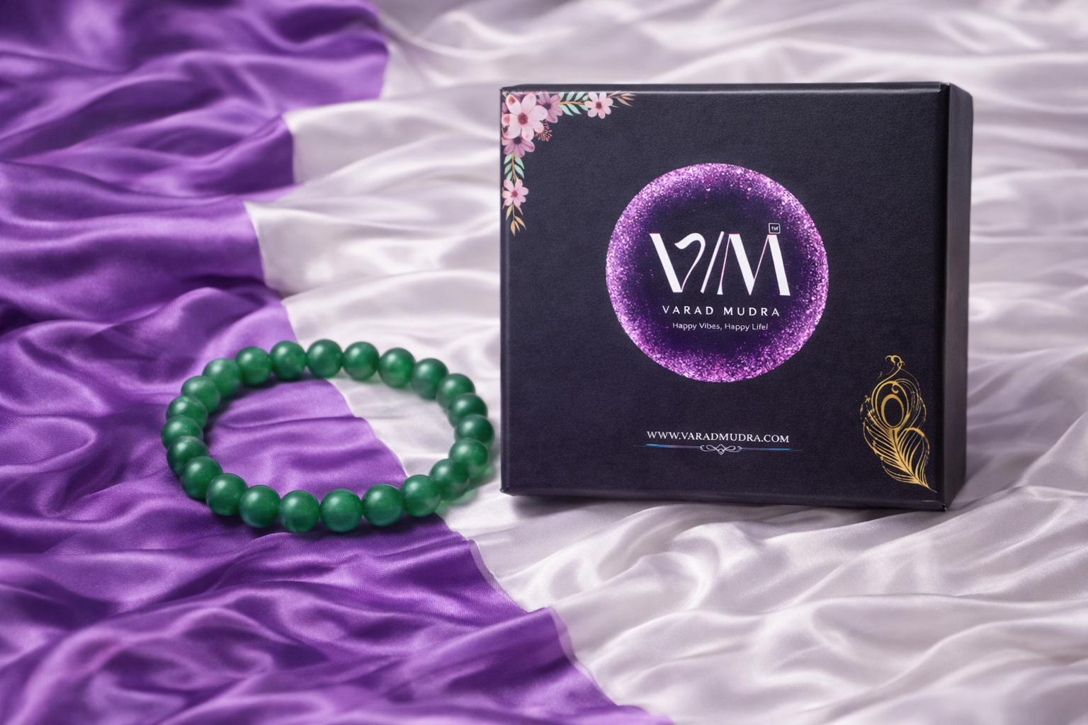 Natural Green Aventurine Bracelet for Luck & Prosperity | Varad Mudra