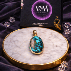Firoza Turquoise Pendant in 925 Silver natural turquoise gemstone pendant Varad Mudra