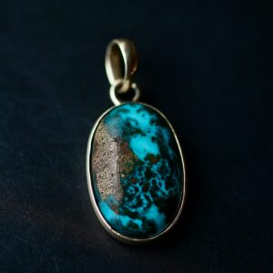 Firoza (Turquoise) Pendant in 925 Silver
