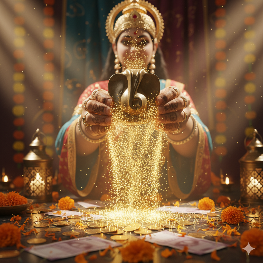 Energized Varad Mudra Pyrite Dhan Ganesha idol for wealth, success, and prosperity attraction