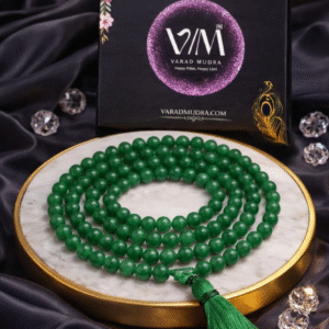 Green Aventurine Mala with FREE Pyrite Geode