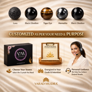 Custom Protection Crystal Bracelet (5 Stones) with Free Selenite Plate