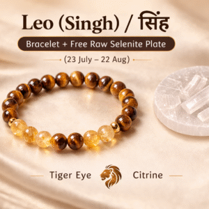 Leo Tiger Eye Citrine Bracelet for Singh Rashi by Varad Mudra