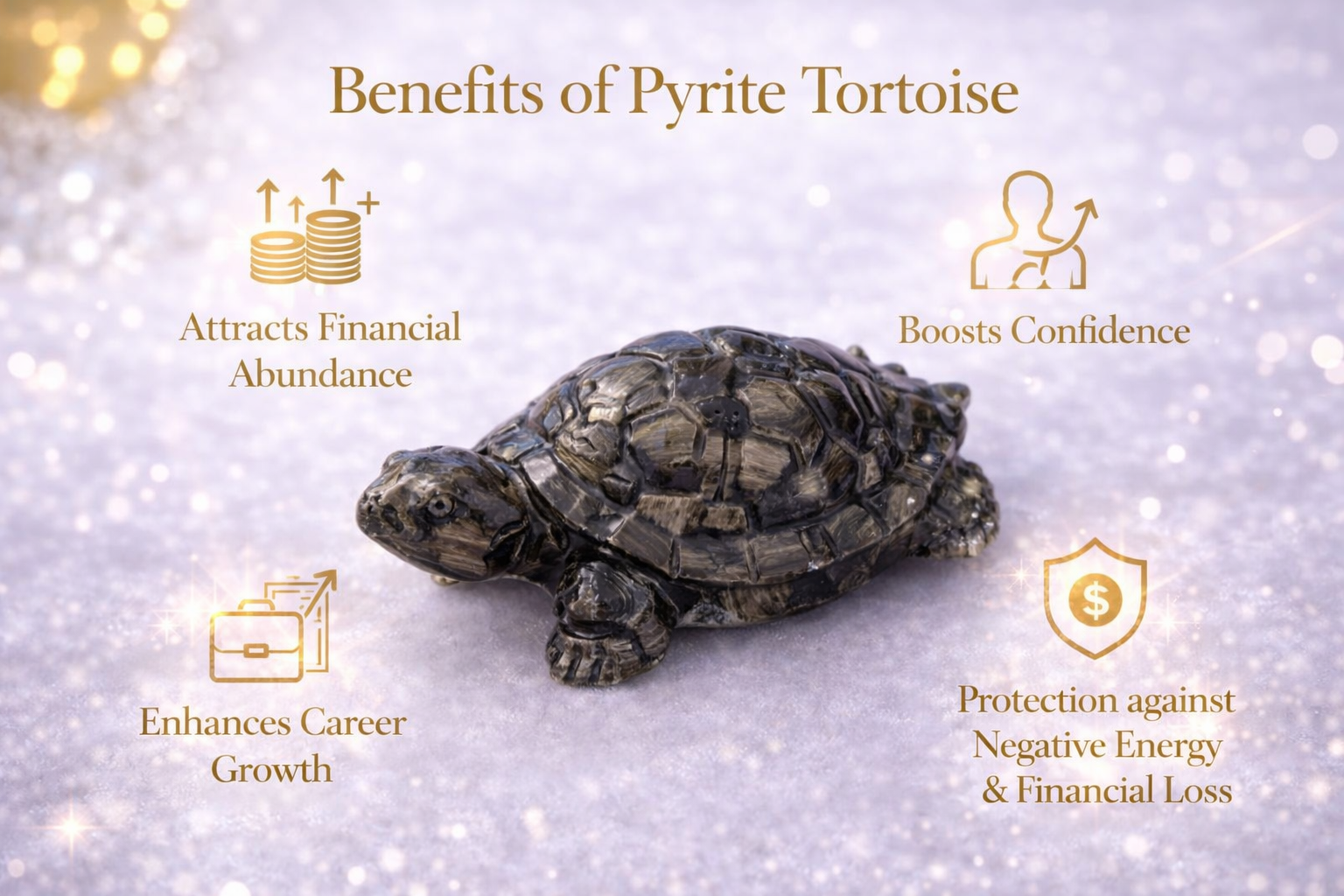 Varad Mudra Pyrite Tortoise for Wealth & Vastu - Image 5