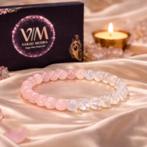Love and Relationship Bracelet with Rose Quartz and Clear Quartz for Emotional Healing and Heart Chakra