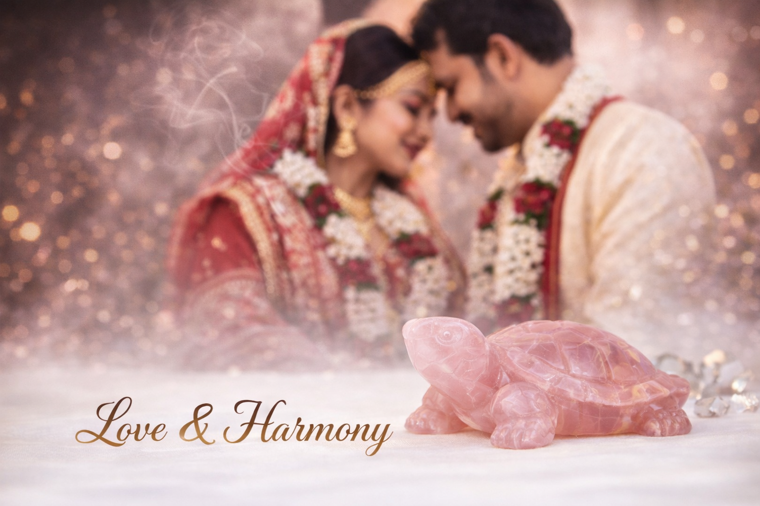 rose quartz tortoise for love