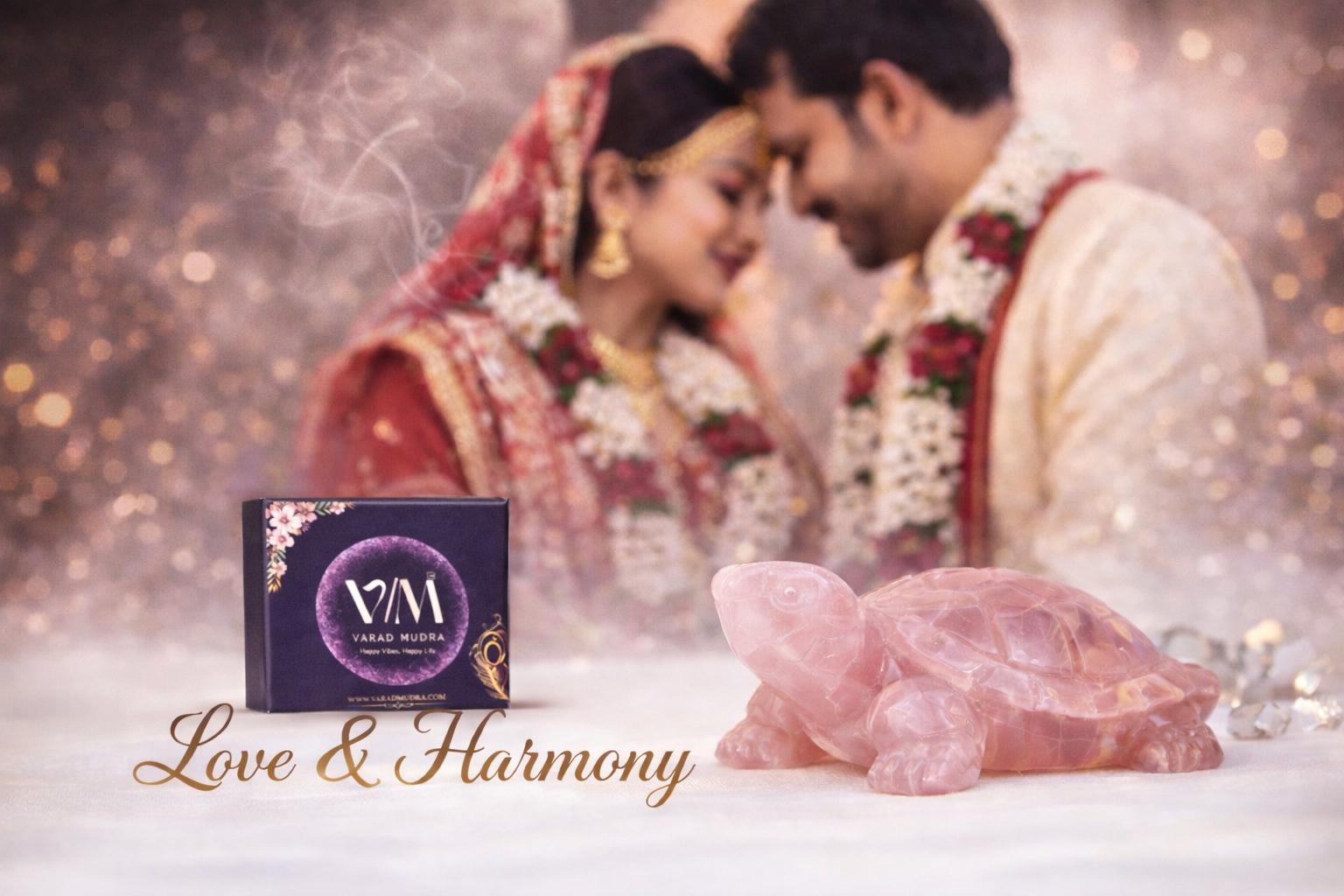 Varad Mudra Rose Quartz Tortoise for Love - Image 6