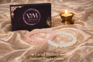 Rose Quartz and Clear Quartz Combo Bracelet for Love, Healing & Positive Energy