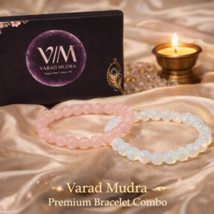 Rose Quartz and Clear Quartz Combo Bracelet for Love Healing and Positive Energy