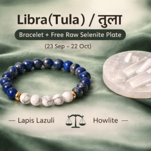 Libra Lapis Howlite Bracelet for Tula Rashi by Varad Mudra