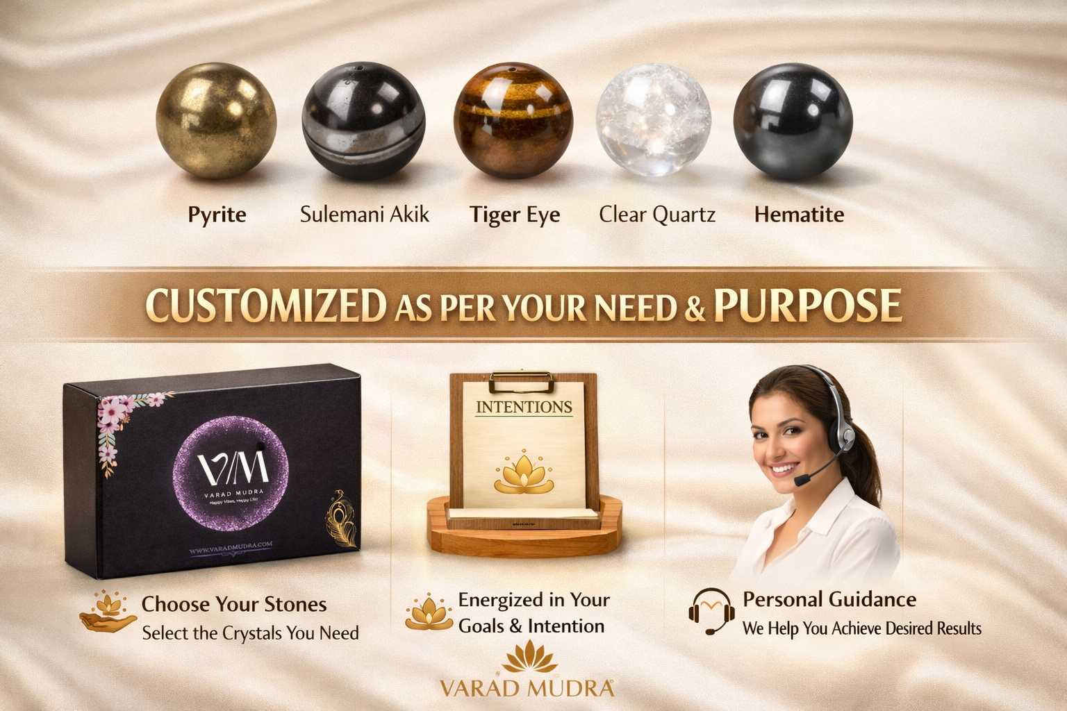 custom crystal bracelet pyrite sulemani hakik tiger eye hematite clear quartz with selenite plate