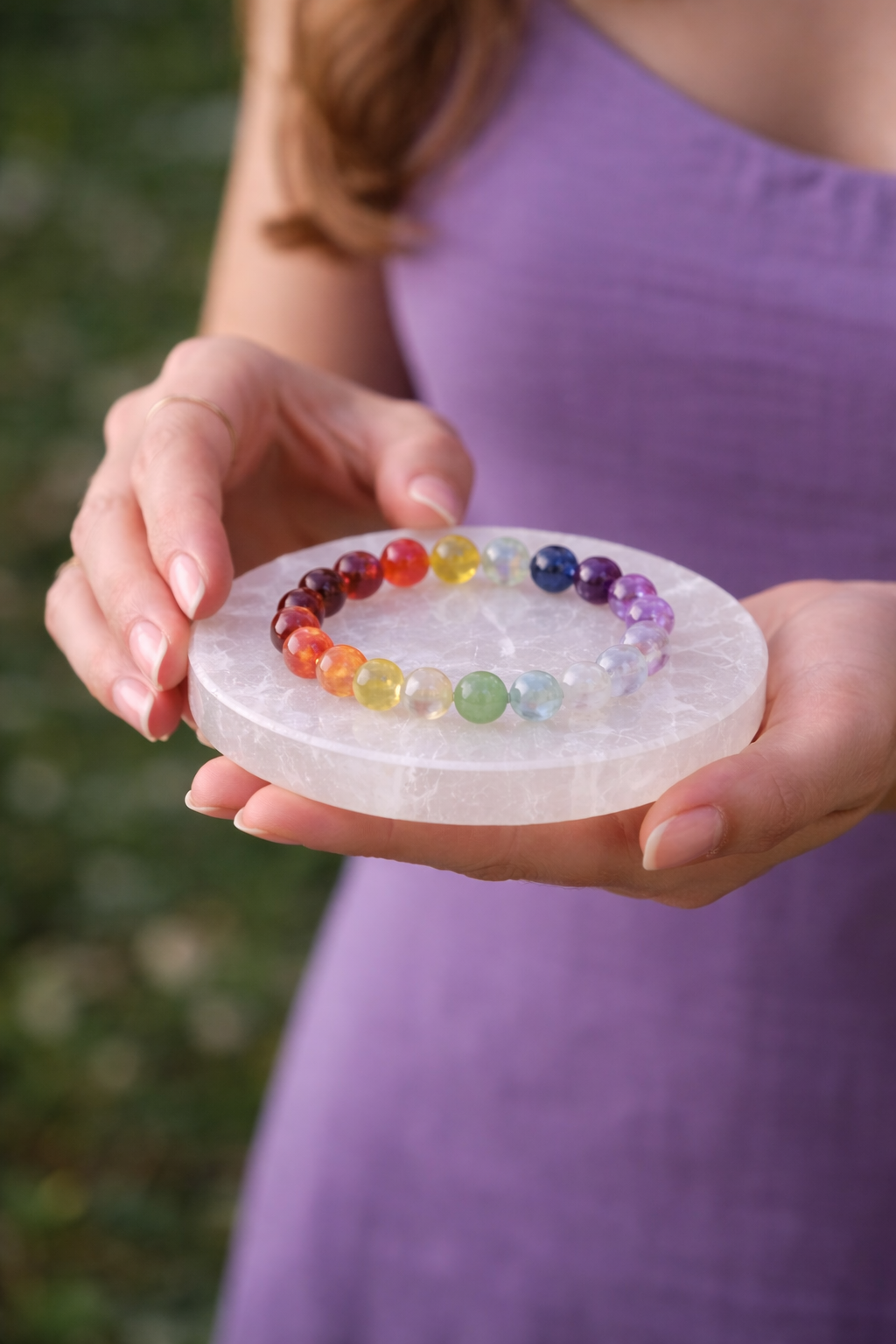 Selenite Charging Plate for crystal cleansing and energy charging