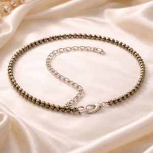 Pyrite Anklet for wealth protection confidence by Varad Mudra
