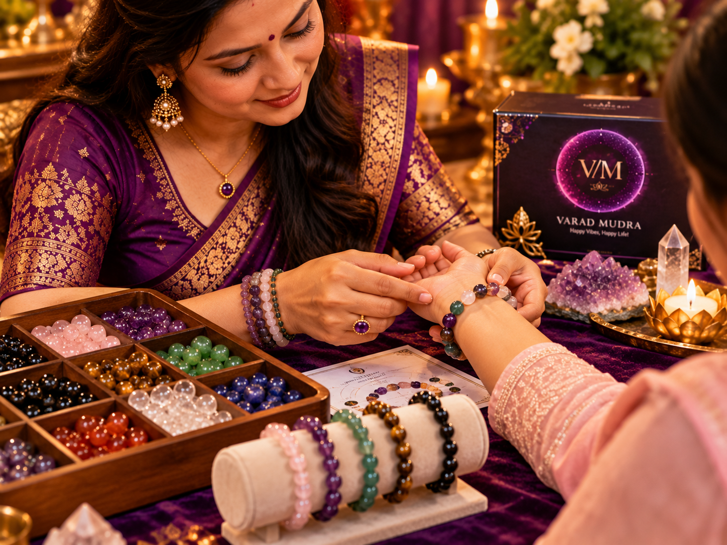 Varad Mudra Customized Crystal Bracelet